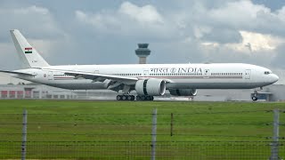 Air India One Boeing 777  300 at London Stansted Airport [upl. by Anuqahs]