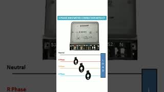 3 phase energy meter connection with ct kwhmeter energymeter ⚡💡 [upl. by Anitsirt1]