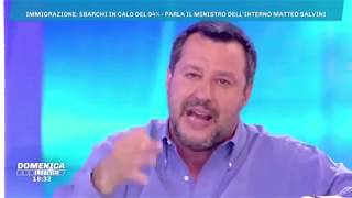 MATTEO SALVINI A DOMENICA LIVE CANALE 5 17032019 [upl. by Herzel518]