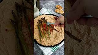 Asparagi al forno con hummus di pomodori secchi food ricette recipe ricetta hummus asparagi [upl. by Earized]