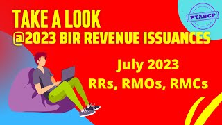 BIR Issuances and Tax Updates  July 2023  𝗣𝗧𝗔𝗕𝗖𝗣 𝗕𝘂𝘀𝗶𝗻𝗲𝘀𝘀 𝗖𝗼𝗮𝗰𝗵𝗶𝗻𝗴 [upl. by Cleave]