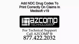 MEDISOFT V19  Add NDC Drug Codes To Print Correctly On Claims [upl. by Idas]