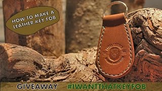 Making of a Leather Key Fob  Tutorial With Free Template [upl. by Parks]