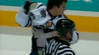 JeanFrancois Jacques vs Kevin Bieksa Dec 4 2006 [upl. by Anaerol]