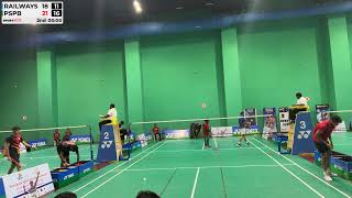 Railways VS PSPB  Central Zone Badminton Tournament 2024 [upl. by Oeram616]