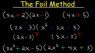 Foil Method Algebra Binomials Trinomials Polynomials Multiplication With Exponents [upl. by Timothee]