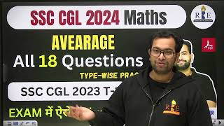 Averageऔसत for SSC CGL 2024 Practice🔥 SSC CGL 2023 all 18 Questions with basics amp Tricks [upl. by Kila]