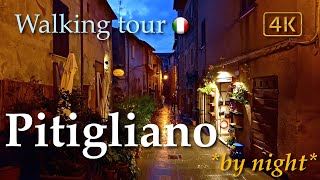 Pitigliano by night Tuscany Italy【Walking Tour】4K [upl. by Cousin370]