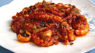 Spicy stirfried octopus Nakjibokkeum 낙지볶음 [upl. by Ttezil]