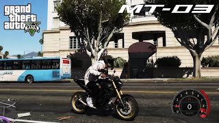 MOD YAMAHA MT03 GTA V Test Ride [upl. by Asiluj73]