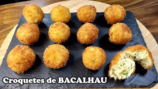 BACALHAU ASSIM  Têm que experimentar Deliciosos croquetes caseiros de BACALHAU [upl. by Ainslee446]