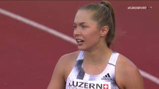 100 Meter der Frauen Leichtathletik Meeting Luzern 2019 [upl. by Weitman]