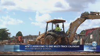 New classrooms to end multitrack calendar for Mililani Middle [upl. by Steve]