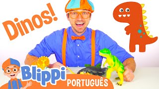 Aprenda Nomes de Dinossauros  Blippi em Português  Vídeos Educativos para Crianças [upl. by Munson621]