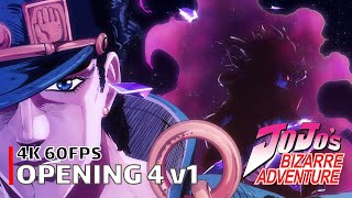 JoJos Bizarre Adventure  Opening 4 v1 4K 60FPS  Creditless  CC [upl. by Anrol292]