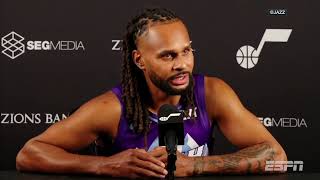 Patty Mills talks through his new veteran role on the Utah Jazz [upl. by Whale]