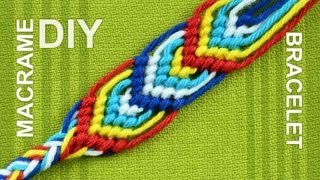 How to Macrame Leaves  Friendship bracelet  nice on both sides [upl. by Hebert]