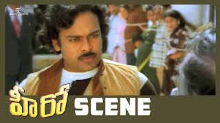 Hero Telugu Movie Scenes  Action Scene  Chiranjeevi Radhika Rao Gopal Rao Allu Ramalingaiah [upl. by Delano70]