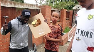 DESTROYING KIDS GOLD PLAY BUTTON PRANK [upl. by Eiddal560]