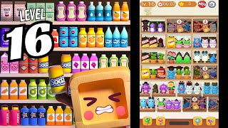 🏅 Goods Sort 🍒🥤🪆 LEVEL 16 🍄🧃🧸 Gameplay Walkthrough [upl. by Wynny]