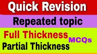 Full thickness Vs Partial Thickness Graft Mnemonics [upl. by Airtemak324]