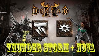 Diablo 2  Thunder Storm Nova Sorceress vs Diablo in Hell [upl. by Yatnuahc]