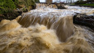 Raging Flood pouring over Tumwater Falls  Nikon Z9 Slow Motion Video [upl. by Lem974]