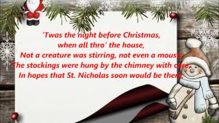 TWAS the NIGHT BEFORE CHRISTMAS POEM words lyrics text trending SANTA read along recite [upl. by Oag761]