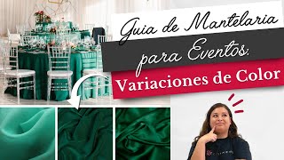 Guia de Manteleria para Eventos Variaciones de Color [upl. by Ognimod]