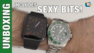 Space Grey 42mm Apple Watch Unboxing amp Sexy GEEKGASM Bits [upl. by Gay231]