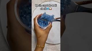 Crystals blue butterfly resin wall clock🦋🕰️part1 resincrafts wallclock diyhomedecor subscribe [upl. by Enelrad]