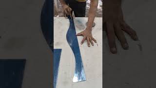 Blue reflective glass cutting viralvideo glasscutting art youtube glassdoordesign glassdoor [upl. by Otila]