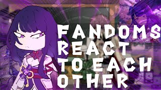 Fandoms react to each other Raiden Shogun  Ei  Gacha React [upl. by Khalin]