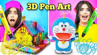 Viral 3D PEN ART CHALLENGE ✏️😍 [upl. by Pinckney]