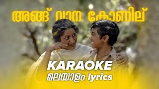 Angu Vaana Konilu Karaoke with Malayalam lyrics  Ajayante Randam Moshanam  Vaikom Vijayalakshmi [upl. by Haven537]