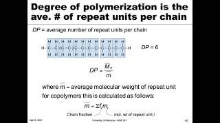 MSE 201 S21 Lecture 29  Module 3  Degree of Polymerization amp Example [upl. by Genia]