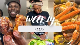 Weekly Vlog  Seafood Boil Banging Shrimp New Recipes Bringing in the New Year weekly vlogs [upl. by Nodmac]