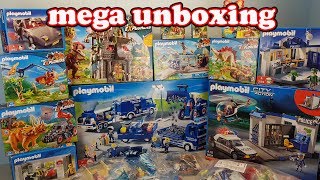 mega unboxing 6 Spielzeug auspacken seratus1 Playmobil Polizei THW Explorers [upl. by Azelea]