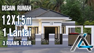 DESAIN RUMAH 12 x 15 meter I Surabaya – DESAIN RUMAH TROPIS [upl. by Ginsberg]