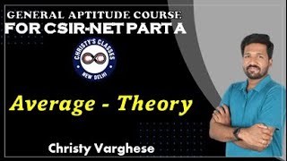 Average  General Aptitude  CSIR NET Part A  Life Science  Maths  Physics  Chemistry [upl. by Inasah950]