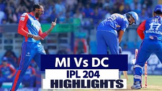 Mumbai Indians Vs Delhi Capitals Highlights DC vs MI Match Highlights IPL Highlights 2024 [upl. by Nnylyram]