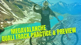 Megavalanche 2024  First look at the qualification track and practice runs [upl. by Iemaj]