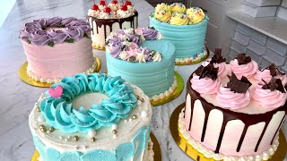 Decorating 6 ToGo Cakes For The Storefront  Unedited Cake Decorating 4K [upl. by Mallorie]