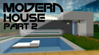 Minecraft Lets Build Minimalistic Modern House  Part 2 [upl. by Dickson]