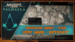 Wenlocan Abbey  Raid  AC Valhalla  Very Hard  Difficulty  RTX 2070 [upl. by Zucker]