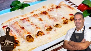 CANELONES DE POLLO EXPRÉS sin complicaciones y con un sabor brutal Receta fácil y rica [upl. by Htiduy]