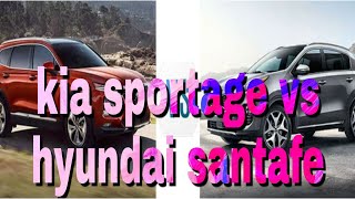 2015 KIA sportage vs Hyundai Santa Fe sportage vs Santa Fe  SUV compare [upl. by Herzen]