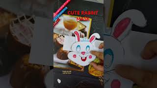 Cute Rabbit Mask animalmask diy howtodraw rabbit [upl. by Eirrod]