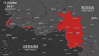 Ukraine Invasion of Russia Kursk Attack – Every Day Aug 6  Oct 13 [upl. by Enale]