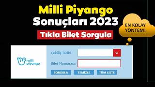 MİLLİ PİYANGO SONUÇLARINI SORGULA 2 DAKİKADA ÖĞREN [upl. by Pincus]